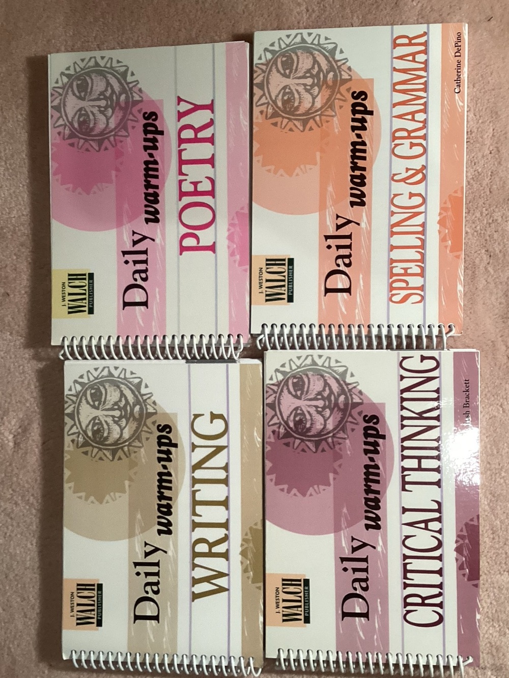 Spiral-Bound Language Arts Daily Warm-Ups Workbook Grade Level 6 to 9